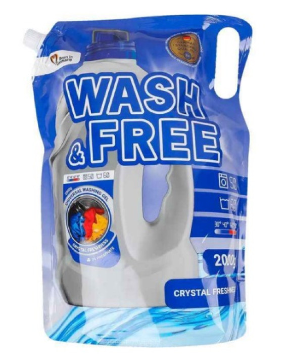 Гель д/прання WASH&FREE 2л (902) Морська свіжість ДОЙ-ПАК