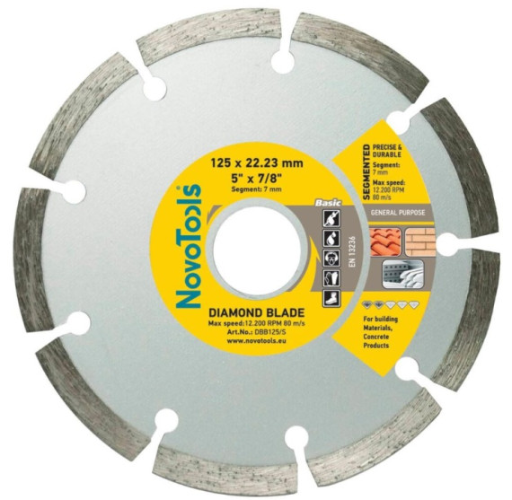 Диск алмаз. NovoTools Basic 125х7х22,23мм СЕГМЕНТ