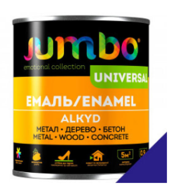 Емаль Алкідна ДЖАМБО Jumbo Universal 0,8кг для дерева і металу синя