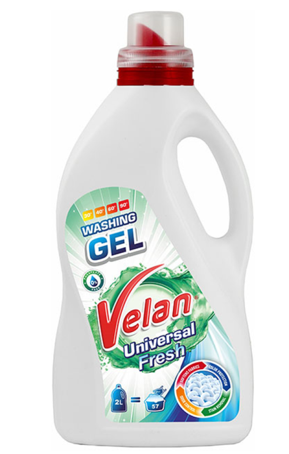 Гель д/прання TM VELAN Universal FRESH 2L (20120)  (6шт/ящ)