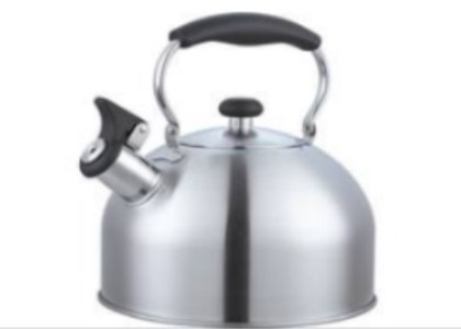 Чайник нержавійка ZAUBERG ZB23/2,5 зі свистком 2,5л мет. кришка чорна ручка